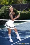 Tattoo tennis tyttö Gina Valentina avoimella kentällä vittu xander Corvus