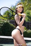 Tattoo tennis tyttö Gina Valentina avoimella kentällä vittu xander Corvus