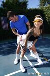Tattoo tennis tyttö Gina Valentina avoimella kentällä vittu xander Corvus