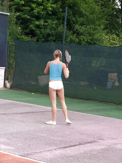 Heather Wild seksikäs tennistyttö